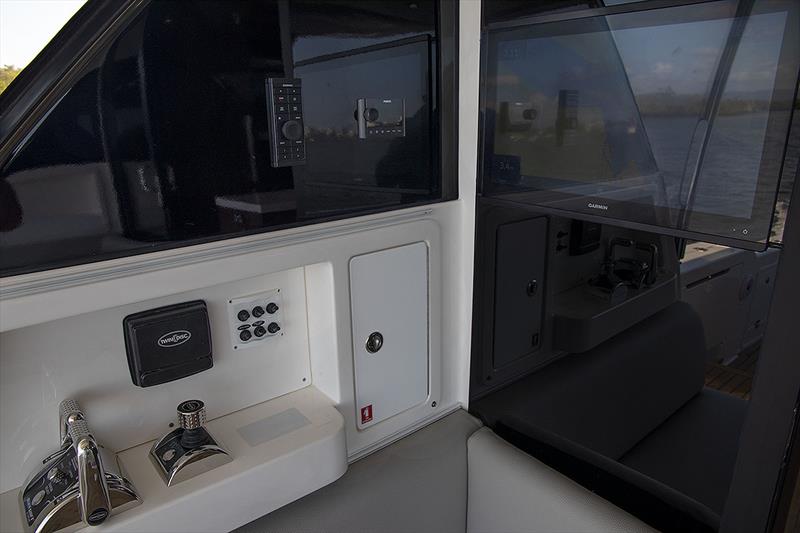 Docking control pod on the upper cockpit of the Maritimo M600 Offshore FMY photo copyright John Curnow taken at  and featuring the Power boat class