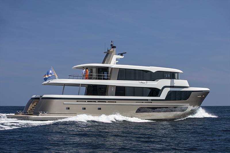 34-metre tri-deck explorer Lady Lene photo copyright Stuart Pearce - YachtShot taken at  and featuring the Power boat class