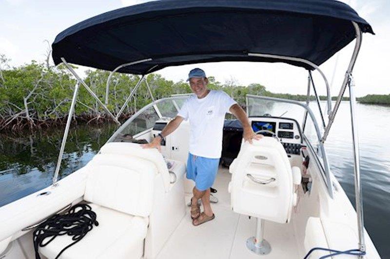 Traveling through the Mangrove Swamp near Key Largo, Florida, was a new experience for Wayne and Leslie photo copyright Grady-White taken at  and featuring the Power boat class
