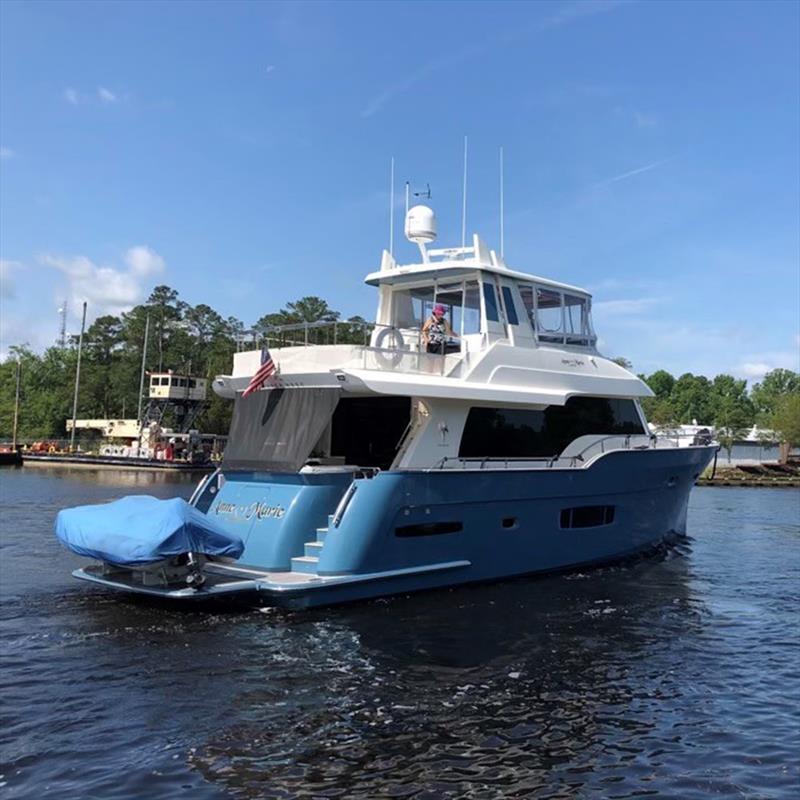 Close-up of ANNE MARIE photo copyright Outer Reef Yachts taken at  and featuring the Power boat class