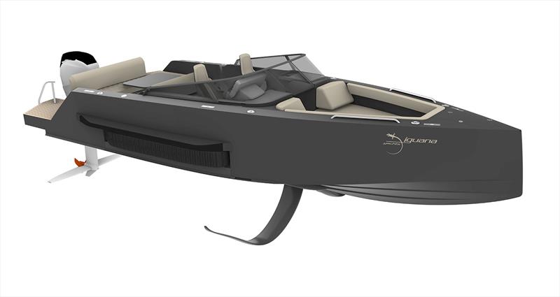 First electric amphibious boat the Iguana Foiler - photo © Iguana Yachts