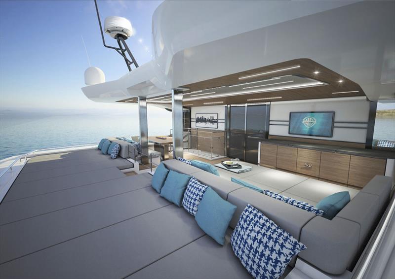Silent 80 - Terrace - photo © Silent Yachts