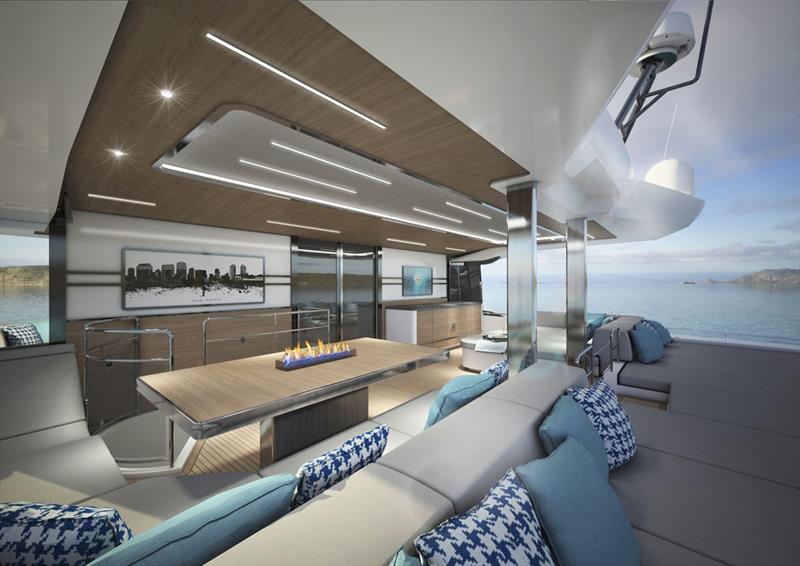 Silent 80 - Terrace - photo © Silent Yachts