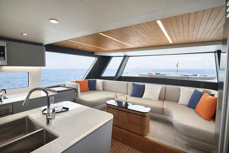 CLX96 lounge - photo © CL Yachts