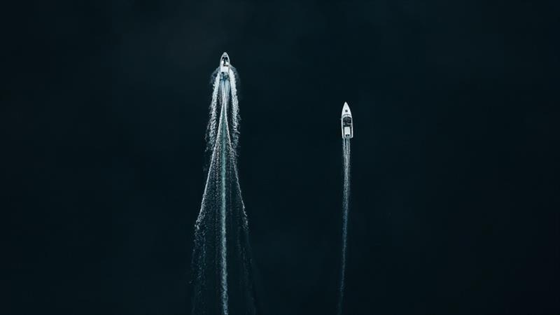 Wake comparison between Candela and regular boat photo copyright Candela taken at  and featuring the Power boat class