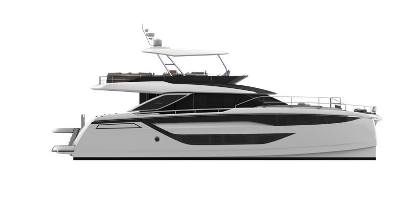 M8, the new M-Line flagship photo copyright Prestige Yachts taken at  and featuring the Power boat class