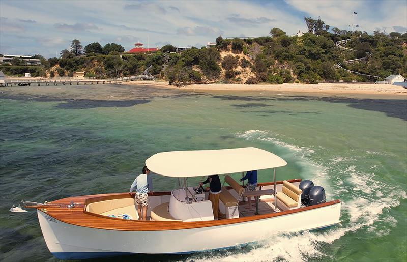 Kooyong 28 Walkaround is perfect for shallows photo copyright The Wooden Boat Shop taken at Sorrento Sailing Couta Boat Club and featuring the Power boat class