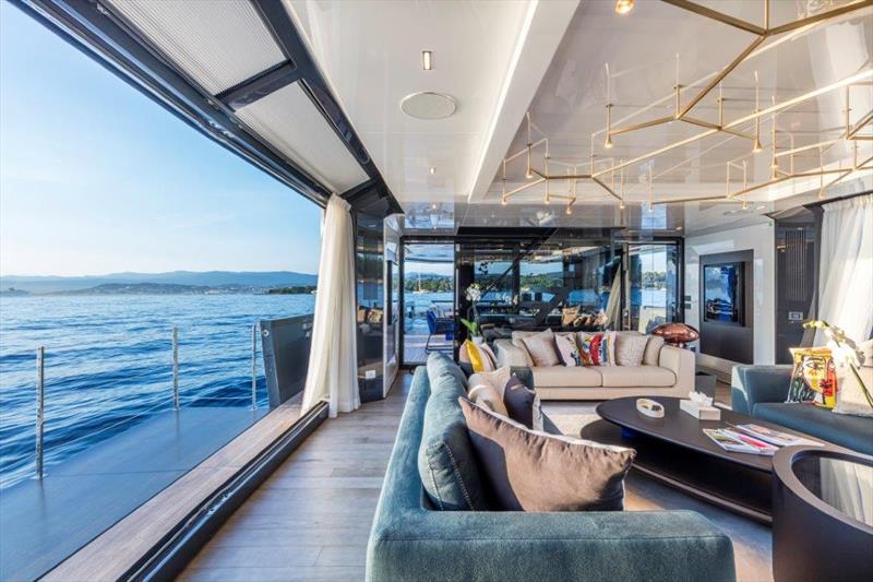 Arcadia A105 interior photo copyright Arcadia Yachts taken at  and featuring the Power boat class