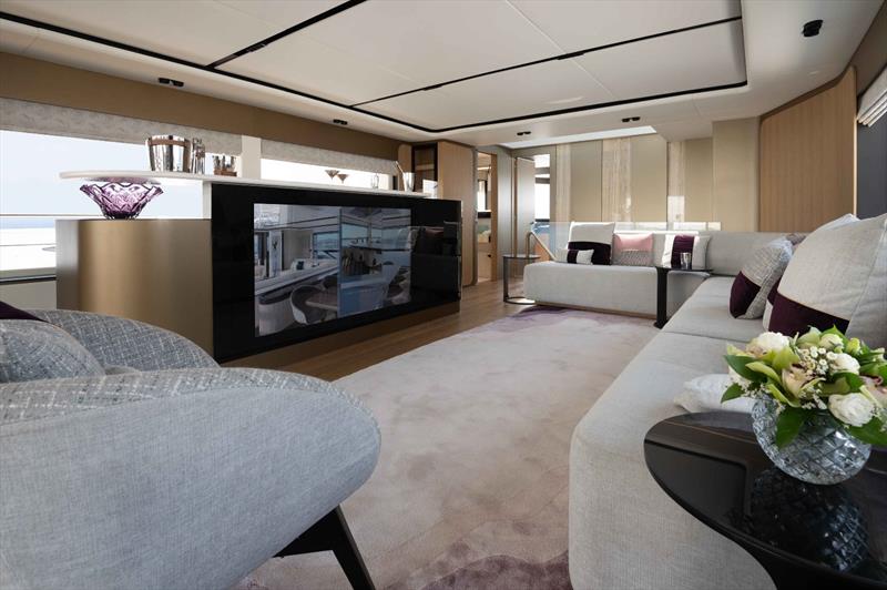 Majesty 111 Superyacht - Upper deck lounge - photo © Gulf Craft