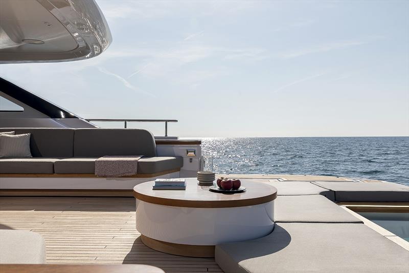 Benetti Oasis 34M - Beach area photo copyright Benetti Yachts taken at  and featuring the Power boat class