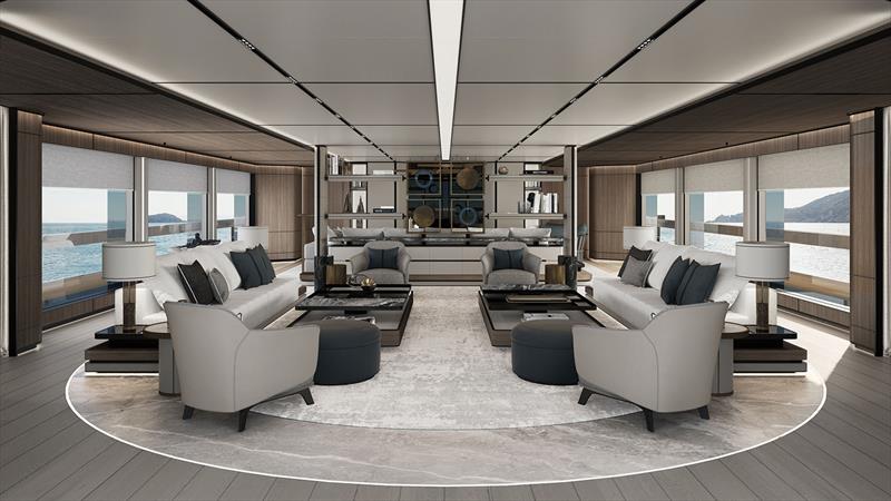 ISA Gran Turismo 70m - Main salon - photo © ISA Yachts