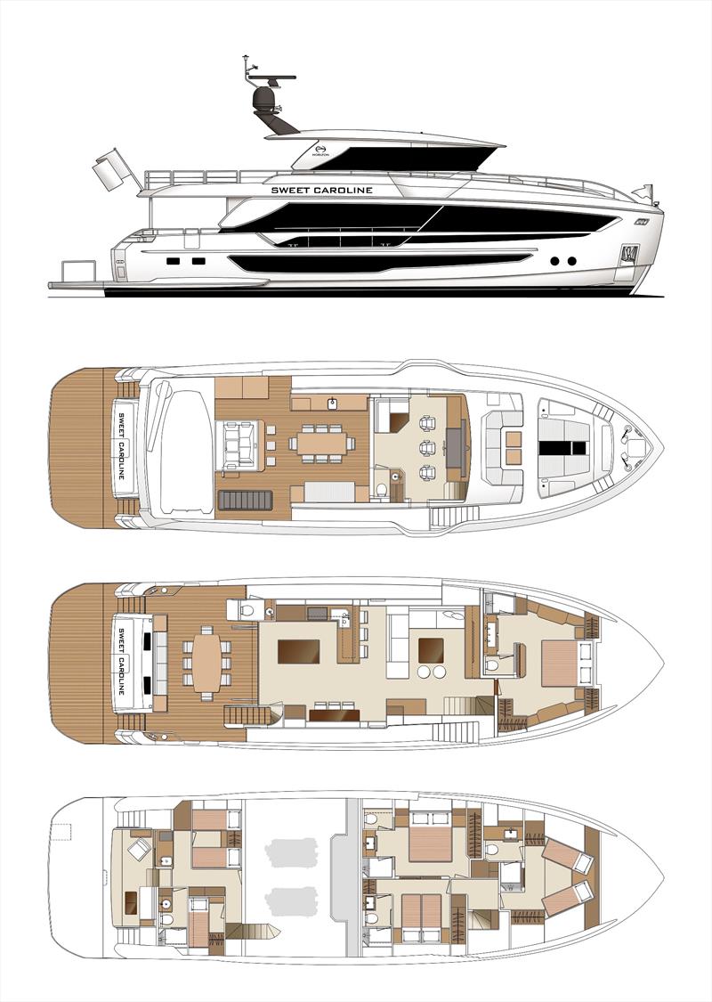 FD80 Hull 10 Layout - photo © Horizon Yachts