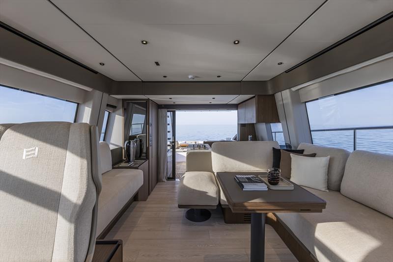 Ferretti Yachts 580 salon - photo © Ferretti Yachts