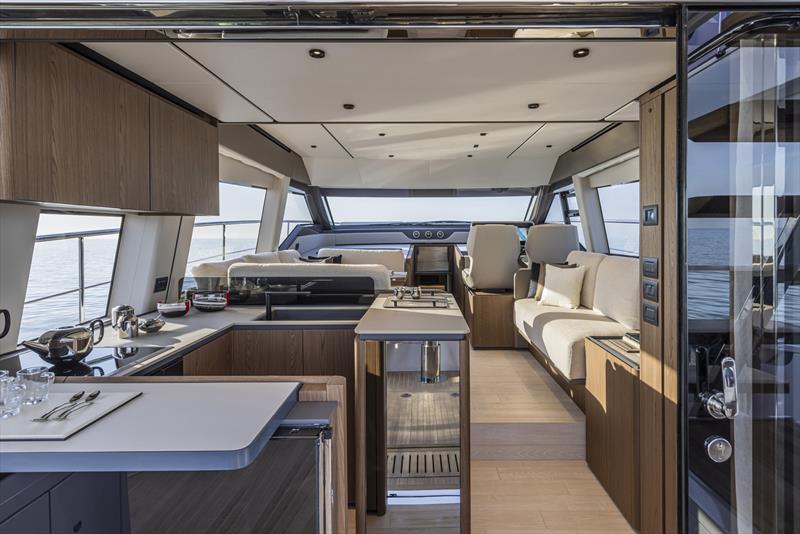 Ferretti Yachts 580 salon - photo © Ferretti Yachts
