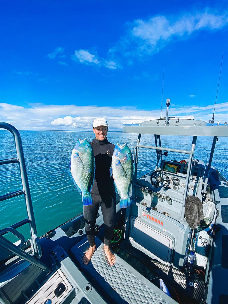 Nick Fry fishing aboard his Highfield photo copyright Highfield Boats taken at  and featuring the Power boat class