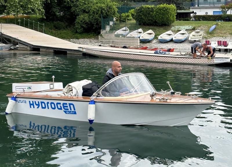 AS Labruna formula on display at Electric Boat Show photo copyright Powertrain International taken at  and featuring the Power boat class