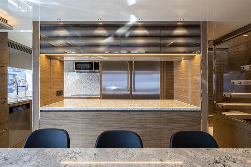FD Skyline Issimo hull 27 - Galley, HiLo Partition Down photo copyright Horizon Yachts taken at  and featuring the Power boat class