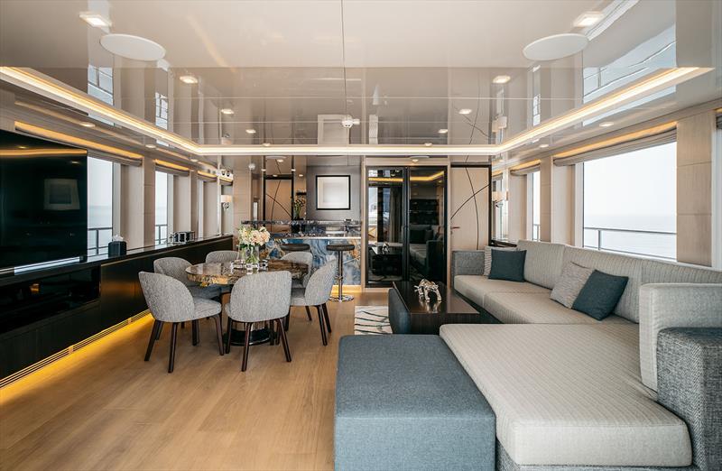 B145 M/Y Heeus Explore Yacht - Sky lounge - photo © Bering Yachts
