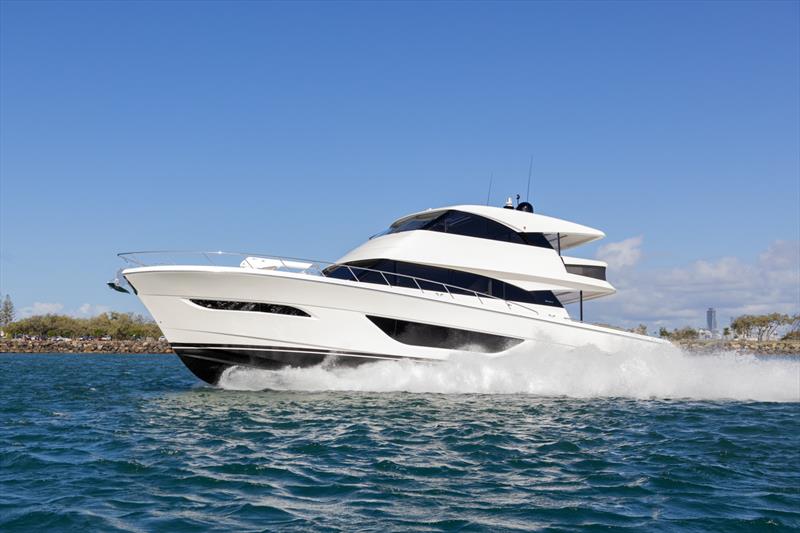 Despite her heft, the Maritimo M75 is very agile - photo © John Curnow