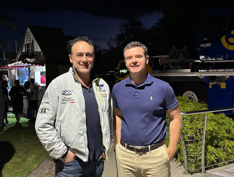 AOPC Commodore, Antony de Fina, with lake Macquarie City Councillor, Adam Shultz - photo © Australian Offshore Powerboat Club