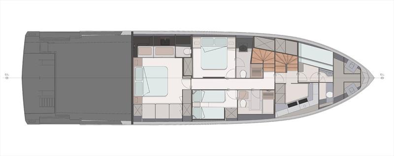 wallywhy100 lower deck - photo © Wally Yachts