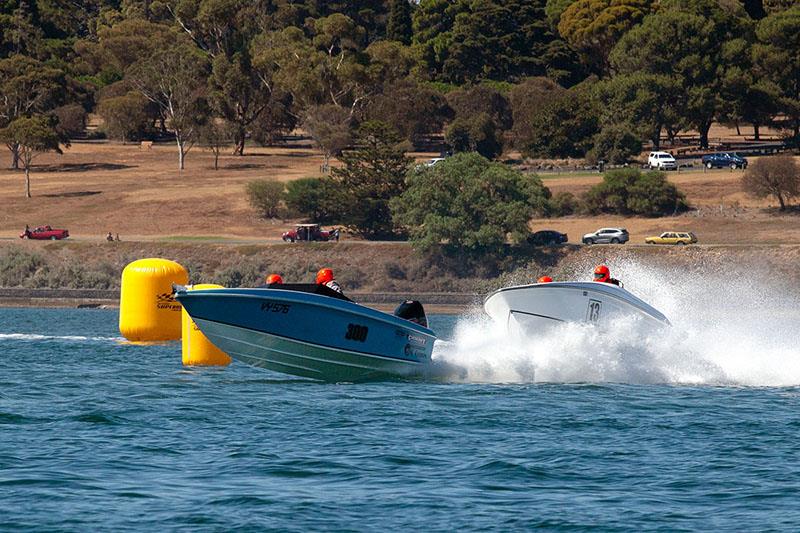 Danny and Dean Caelli in Villain lead Valentus - 2024 Offshore Superboat Championship Round 2 photo copyright superboat.com.au taken at  and featuring the Power boat class