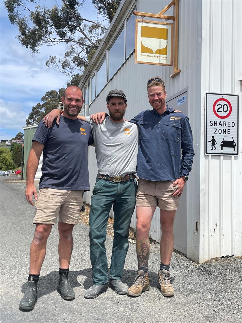 Nathan O'Neill, Matt Stevens and Jonathan Minnebo - Tas Shipwrights photo copyright West System taken at  and featuring the Power boat class