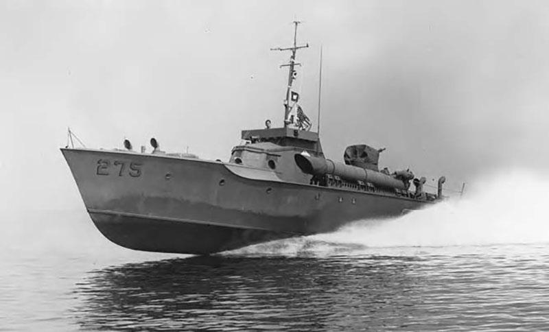Motor Torpedo Boat 275 (initially referred to as BPT-21) was the first Torpedo Boat built at the Annapolis Yacht Yard. After launching, she stayed at Annapolis for nearly a year serving as a test platform and prototype - photo © AUTHOR’S COLLECTION VIA RICHARDS T. MILLER.