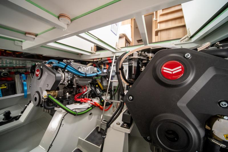 Linssen engine room - photo © Linssen Yachts