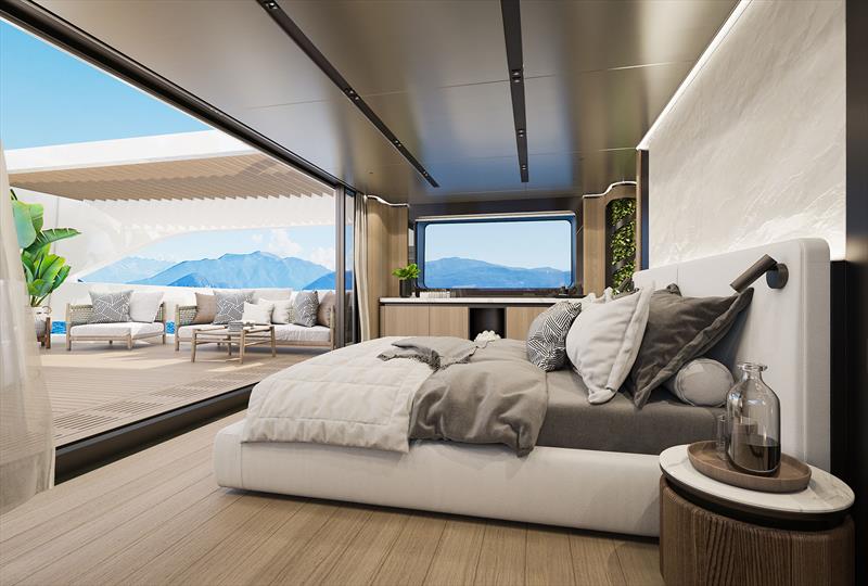 Sirena 42M superyacht - master cabin - photo © Sirena Yachts