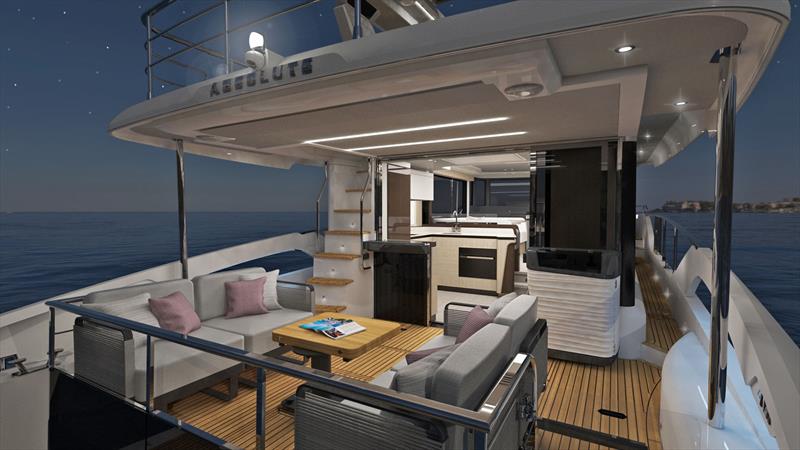 Navetta 53 - cockpit terrace at sunset - photo © Absolute Yachts