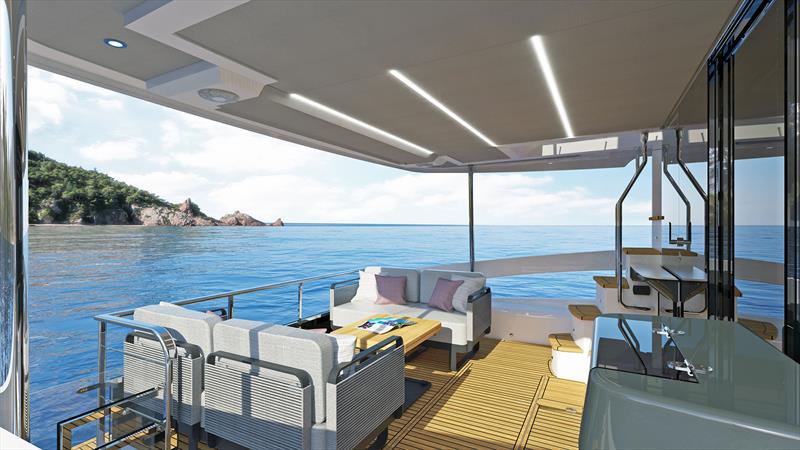 Navetta 53 - cockpit terrace - photo © Absolute Yachts