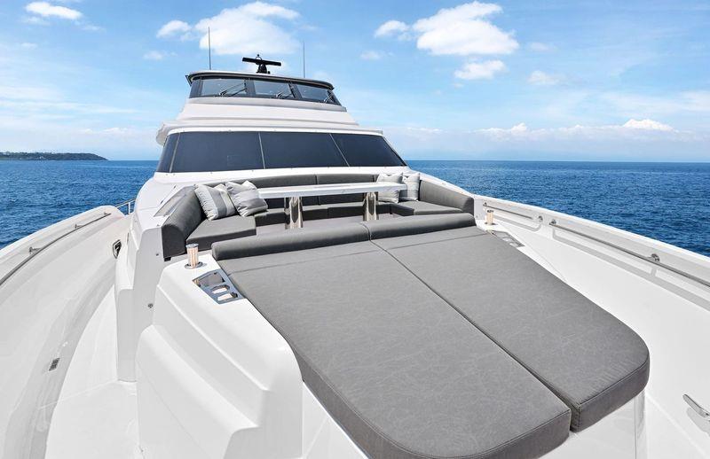 Horizon E75 Hull 82 - Foredeck photo copyright Horizon Yachts taken at  and featuring the Power boat class