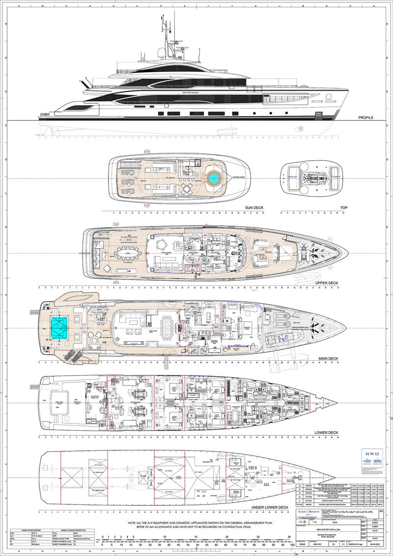 Benetti M/Y Asani, B.Now 50m - GA photo copyright Benetti Yachts taken at  and featuring the Power boat class
