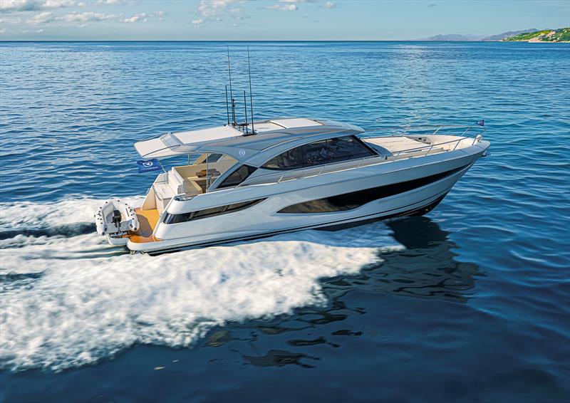 Twin diesel Volvo Penta IPS 600's deliver at WOT over 30 knots of economical and spirited performance to get you there and back, fast photo copyright Riviera Australia taken at  and featuring the Power boat class