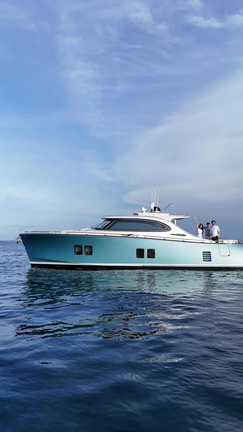 Floris, Adrian and Maria, somewhere off the coast in Florida - photo © Zeelander Yachts 