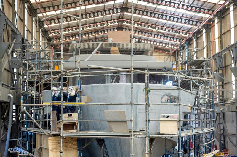 GX42 superyacht construction update - photo © GX Superyachts