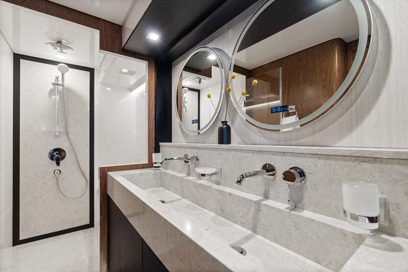 Horizon V68 Hull 12 Master Stateroom Head photo copyright Horizon Yachts taken at  and featuring the Power boat class