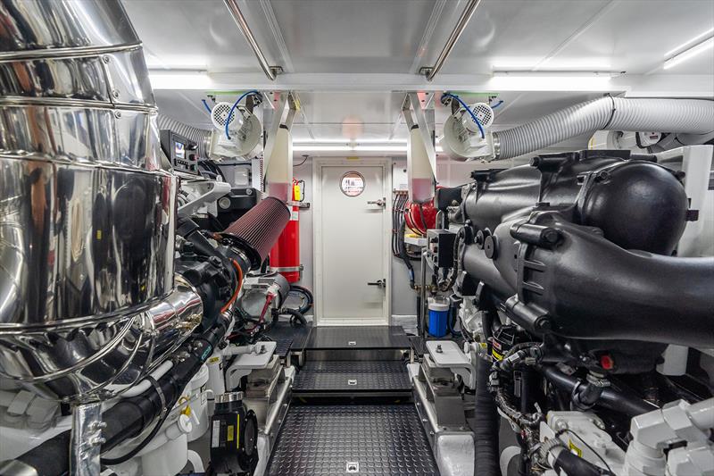 Horizon V68 Hull 12 Engine Room photo copyright Horizon Yachts taken at  and featuring the Power boat class