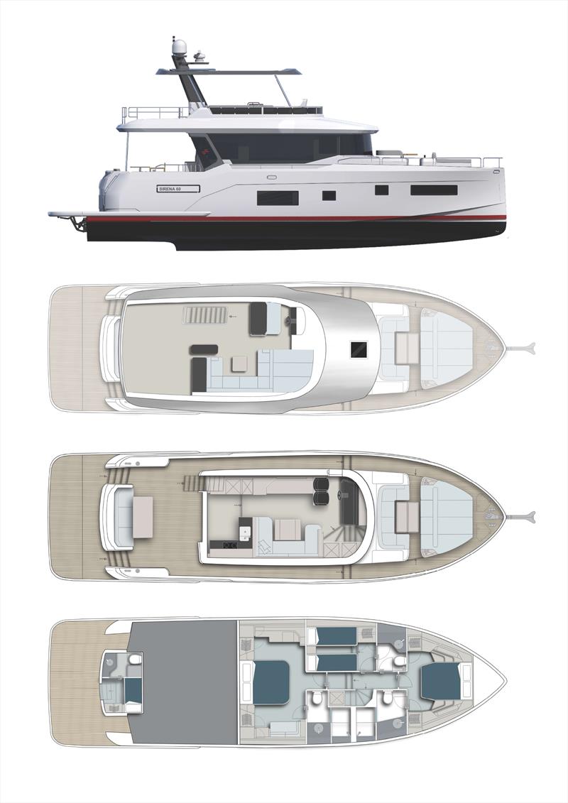Sirena 60 - general arrangement - photo © Emre Boyoglu