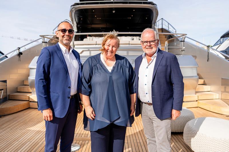 Pershing sign a partnership agreement with Jeff Brown Yachts photo copyright Pershing taken at  and featuring the Power boat class