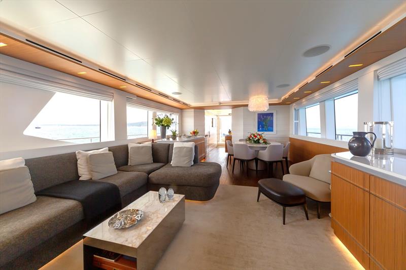 Silver Fin Main Deck Saloon - photo © Sanlorenzo Yachts UK