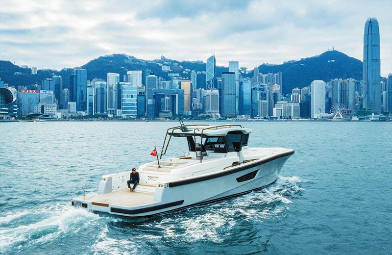 Luca Santella in Hong Kong for Business of Design Week photo copyright Sanlorenzo Yachts taken at  and featuring the Power boat class