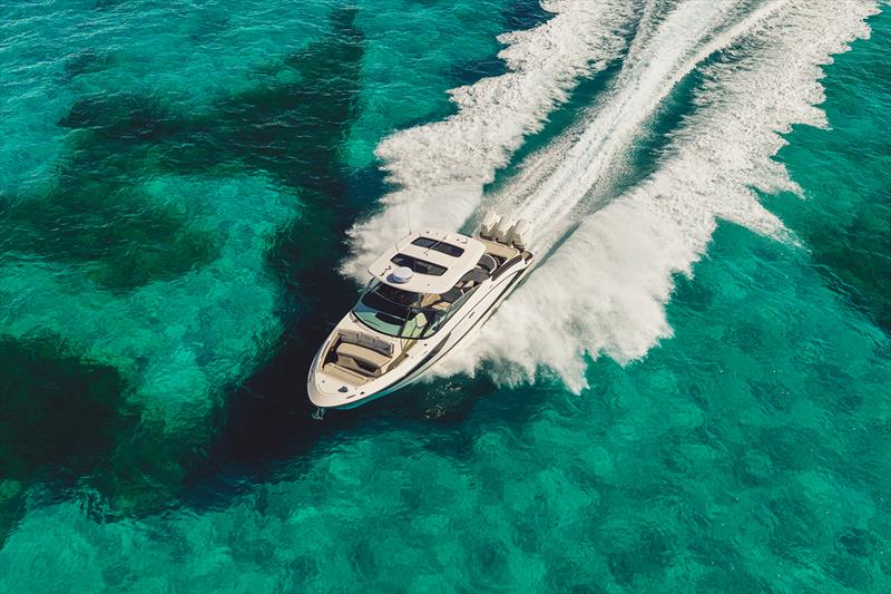 Aerial view of an SLX 360 Outboard photo copyright Sea Ray taken at  and featuring the Power boat class