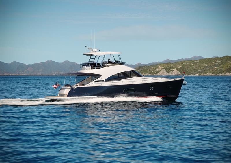Belize 55 Running photo copyright Riviera Australia taken at  and featuring the Power boat class
