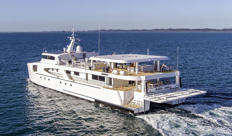 C2 Stern - 56m M/Y Charley 2 catamaran Explorer / Support Yacht photo copyright Echo Yachts taken at  and featuring the Power Cat class