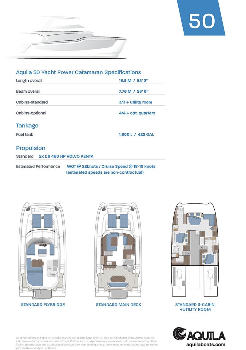 Aquila 50 Yacht Power Catamaran - photo © Aquila Power Catamarans