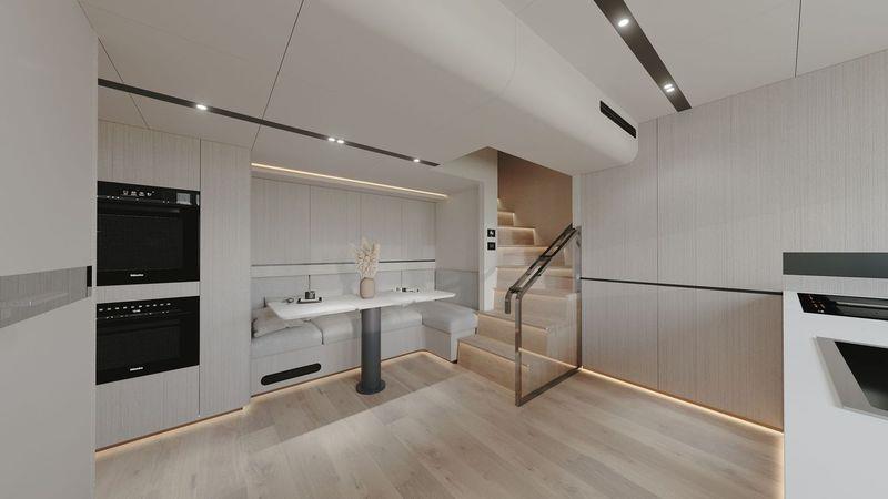 VisionF 101 - Galley - photo © VisionF Yachts