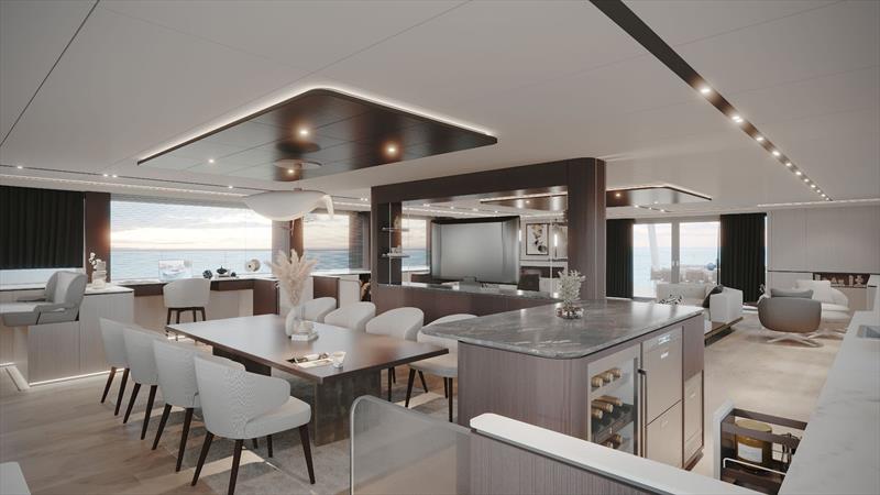 VisionF 101 - Saloon - photo © VisionF Yachts