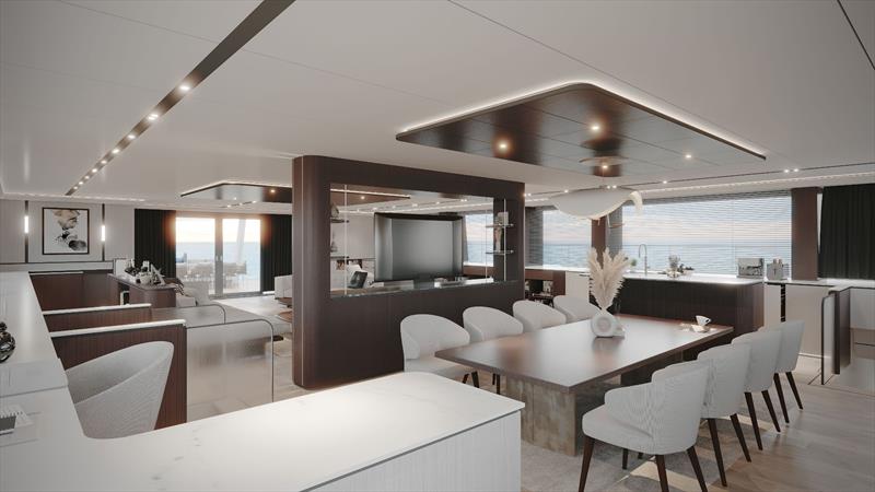 VisionF 101 - Saloon - photo © VisionF Yachts